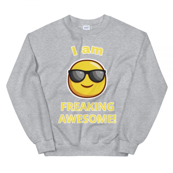 Freaking Awesome Smiley Faced Unisex Sweatshirt - Image 11