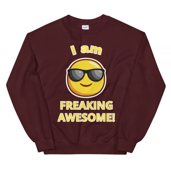 Freaking Awesome Smiley Faced Unisex Sweatshirt - Image 5