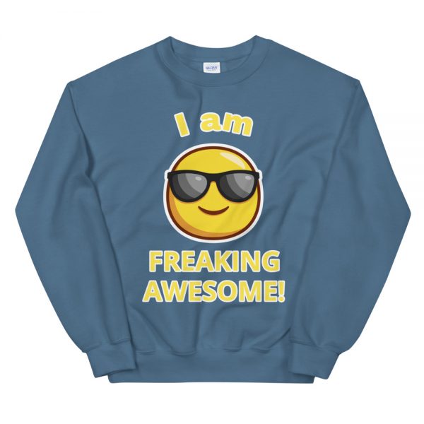 Freaking Awesome Smiley Faced Unisex Sweatshirt - Image 9