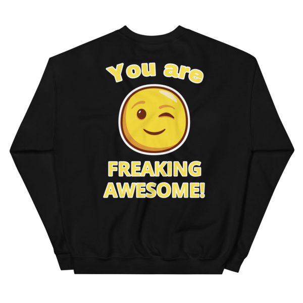 Freaking Awesome Smiley Faced Unisex Sweatshirt - Image 2